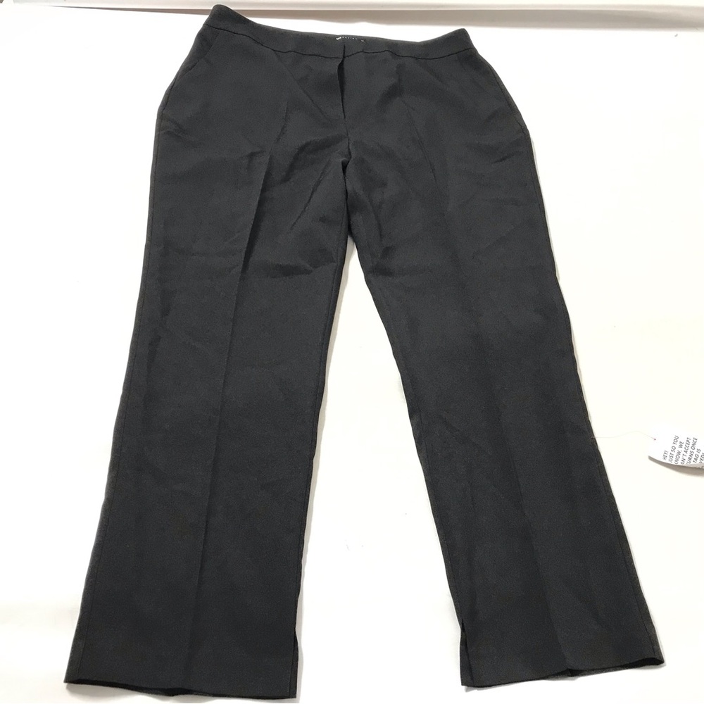New Asos Design Women's Trouser Dress Pants Slash Hem Size 14 Tall Black Career
